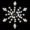 Vickerman 4' Diamond Snowflake Pole Decoration With 48 LED Lights. Image 1