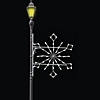 Vickerman 4' Diamond Snowflake Pole Decoration With 48 LED Lights. Image 3
