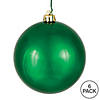 Vickerman 4" Emerald Shiny Ball Ornament, 6 per Bag Image 3