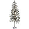 Vickerman 4' Flocked Alpine Christmas Tree with LED Lights Image 1
