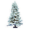 Vickerman 4' Flocked Spruce Christmas Tree with Warm White Lights Image 1