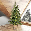 Vickerman 4' Gibson Slim Potted Pine Artificial Christmas Tree, Warm White Dura-lit LED Lights Image 3