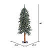 Vickerman 4' Natural Bark Alpine Artificial Christmas Tree, Unlit Image 1