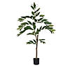 Vickerman 4' Potted Artificial Green Nandina Tree Image 1