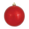 Vickerman 4" Red Candy Ball Ornament, 6 per Bag Image 1