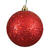 Vickerman 4" Red Sequin Ball Ornament, 6 per Bag Image 1