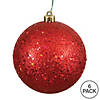 Vickerman 4" Red Sequin Ball Ornament, 6 per Bag Image 2