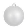 Vickerman 4" Silver Candy Ball Ornament, 6 per Bag Image 1