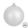 Vickerman 4" Silver Candy Ball Ornament, 6 per Bag Image 2