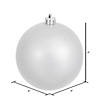 Vickerman 4" Silver Candy Ball Ornament, 6 per Bag Image 3