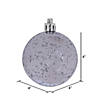 Vickerman 4" Silver Shiny Mercury Ball Ornament, 6 per Bag Image 1