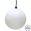 Vickerman 4" White Glitter Ball Ornament, 6 per Bag Image 3