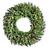 Vickerman 42" Cheyenne Pine Artificial Christmas Wreath, Clear Dura-lit Incandescent Lights Image 1