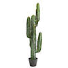 Vickerman 45" Artificial Green Finger Cactus in Gray and Light Red Pot Image 1