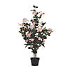 Vickerman 45" Artificial Pink Rose Plant in Pot Image 1