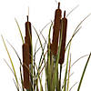 Vickerman 48" Artificial Potted Grass with Brown Cattails. Image 3