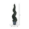 Vickerman 48" Artificial UV Resistant Pond Cypress Spiral in Two Tone Green Pot Image 2