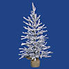 Vickerman 48" Flocked Angel Pine Christmas Tree - Unlit Image 1