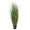 Vickerman 48" PVC Artificial Potted Green Curled Grass Image 1