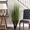 Vickerman 48" PVC Artificial Potted Green Curled Grass Image 1