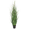 Vickerman 48" PVC Artificial Potted Green Sheep's Grass and Plastic Grass Image 1