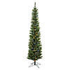 Vickerman 5.5' Durham Pole Artificial Christmas Tree, Multi-Colored LED Dura-lit Lights Image 1