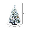 Vickerman 5.5' Flocked Alaskan Pine Christmas Tree with Multi LED Lights Image 2