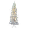 Vickerman 5.5' White Salem Pencil Pine Christmas Tree with Warm White LED Lights Image 1