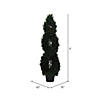 Vickerman 5' Artificial Green Cedar Double Spiral Topiary, Black Plastic Pot Image 2