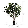 Vickerman 5' Artificial Green Potted Fiddle Tree Image 4