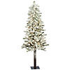 Vickerman 5' Flocked Alpine Christmas Tree with Clear Lights Image 1