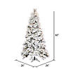 Vickerman 5' Flocked Atka Pencil Artificial Christmas tree, Warm White LED Lights Image 2