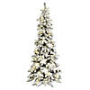 Vickerman 5' Flocked Kodiak Spruce Christmas Tree with Warm White LED Lights Image 1