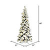 Vickerman 5' Flocked Kodiak Spruce Christmas Tree with Warm White LED Lights Image 2