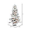 Vickerman 5' Flocked Spruce Christmas Tree with Clear Lights Image 4