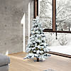 Vickerman 5&#39; Flocked Spruce Christmas Tree with Warm White LED Lights Image 3