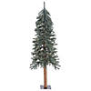 Vickerman 5' Natural Bark Alpine Christmas Tree with Clear Lights Image 1