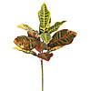 Vickerman 5' Potted Artificial Green and Orange Cronton Tree Image 3