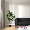 Vickerman 5' Potted Artificial Green Rubber Tree Image 1