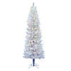 Vickerman 5' Sparkle White Spruce Pencil Artificial Christmas Tree, Multi-Colored LED Lights Image 1
