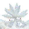 Vickerman 5' Sparkle White Spruce Pencil Artificial Christmas Tree, Multi-Colored LED Lights Image 1