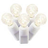 Vickerman 50 Warm White G12 LED Light on White Wire, 25' Light Strand Image 1