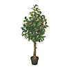Vickerman 51" Artificial Green and Orange Real Touch Orange Tree Image 1