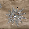 Vickerman 52" Champagne Snowflake Beaded Christmas Tree Skirt Image 3