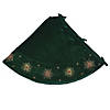 Vickerman 52" Emerald Starburst Christmas Tree Skirt Image 1