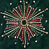 Vickerman 52" Emerald Starburst Christmas Tree Skirt Image 4