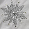 Vickerman 52" White Snowflake Beaded Christmas Tree Skirt Image 3