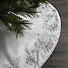 Vickerman 52" White Snowflake Beaded Christmas Tree Skirt Image 4