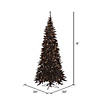 Vickerman 6.5' Black Fir Slim Christmas Tree with Warm White LED Lights Image 1