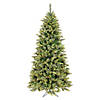 Vickerman 6.5' Cashmere Slim Artificial Christmas Tree, Warm White Dura-Lit&#174; LED Lights Image 1